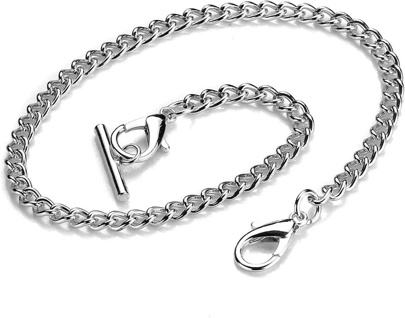 BoShiYa Pocket Watch Chains for Men Vintage Metal Albert Vest Chain Accessories/Color: Gold/Silver/Black/Bronze - Image 1